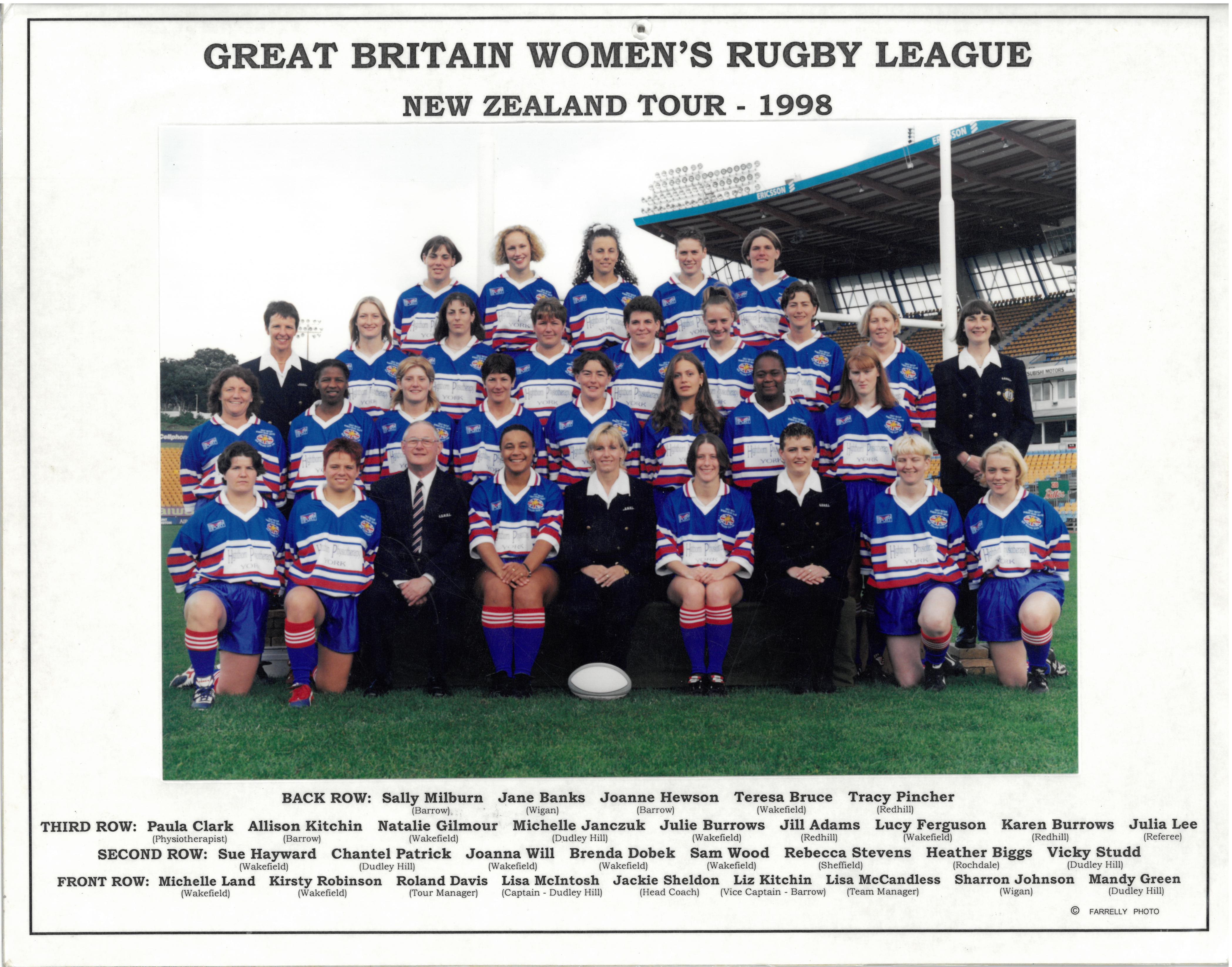 1998 GB Women’s RL Tour to New Zealand